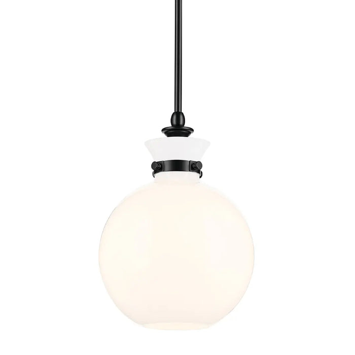 Kichler 52778 Laria 1-lt 10" Pendant - Black White Glass