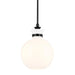 Kichler 52778 Laria 1-lt 10" Pendant - Black White Glass