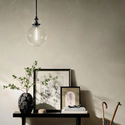 Kichler 52778 Laria 1-lt 10" Pendant - Black Clear Glass