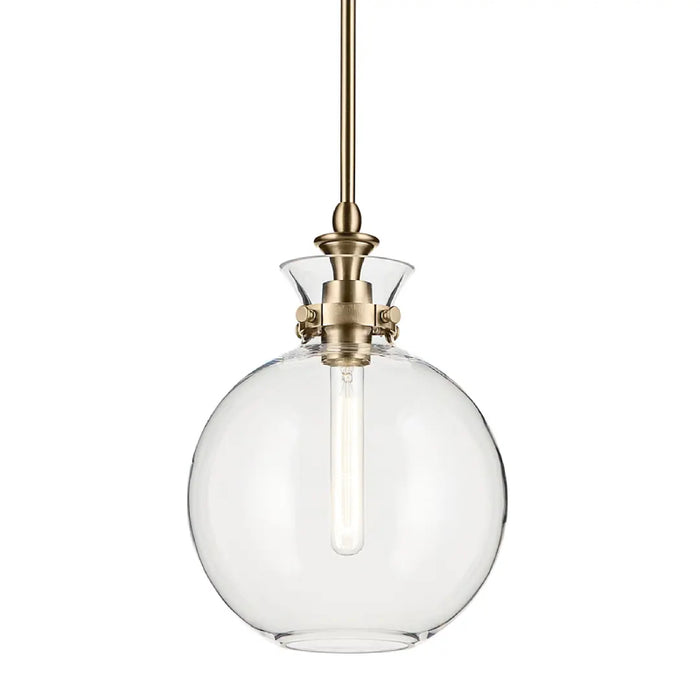 Kichler 52778 Laria 1-lt 10" Pendant - Champagne Bronze Clear Glass