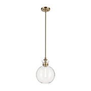 Kichler 52778 Laria 1-lt 10" Pendant -Champagne Bronze Clear Glass