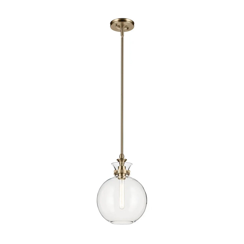 Kichler 52778 Laria 1-lt 10" Pendant -Champagne Bronze Clear Glass