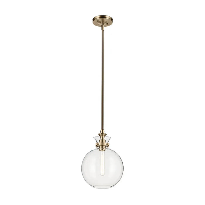 Kichler 52778 Laria 1-lt 10" Pendant -Champagne Bronze Clear Glass