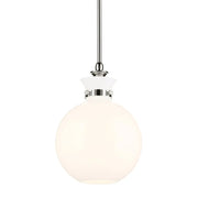 Kichler 52778 Laria 1-lt 10" Pendant - Polished Nickel White Glass
