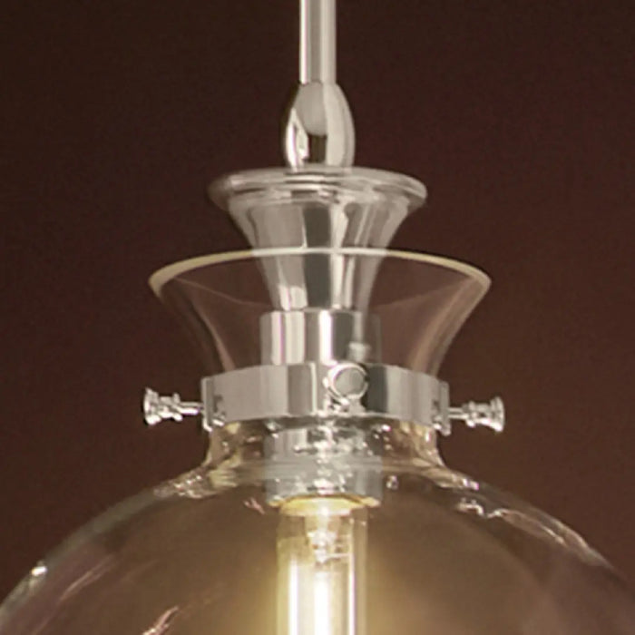 Kichler 52778 Laria 1-lt 10" Pendant - Polished Nickel Clear Glass