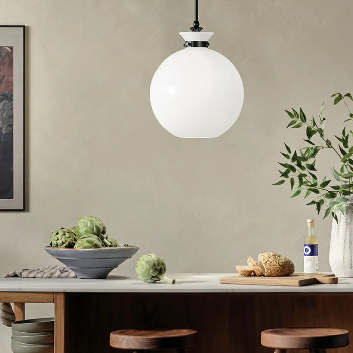 Kichler 52779 Laria 1-lt 15" Pendant White Round Glass