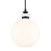 Kichler 52779 Laria 1-lt 15" Pendant - Black White Round Glass