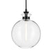 Kichler 52779 Laria 1-lt 15" Pendant - Black Clear Round Glass