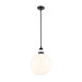 Kichler 52779 Laria 1-lt 15" Pendant - Black White Round Glass