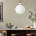 Kichler 52779 Laria 1-lt 15" Pendant - Champagne Bronze White Round Glass