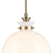 Kichler 52779 Laria 1-lt 15" Pendant - Champagne Bronze White Round Glass