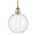 Kichler 52779 Laria 1-lt 15" Pendant - Champagne Bronze Clear Round Glass