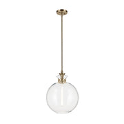 Kichler 52779 Laria 1-lt 15" Pendant - Champagne Bronze - Clear Round Glass