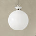 Kichler 52779 Laria 1-lt 15" Pendant - Polished Nickel White Round Glass