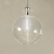 Kichler 52779 Laria 1-lt 15" Pendant - Polished Nickel Clear Round Glass
