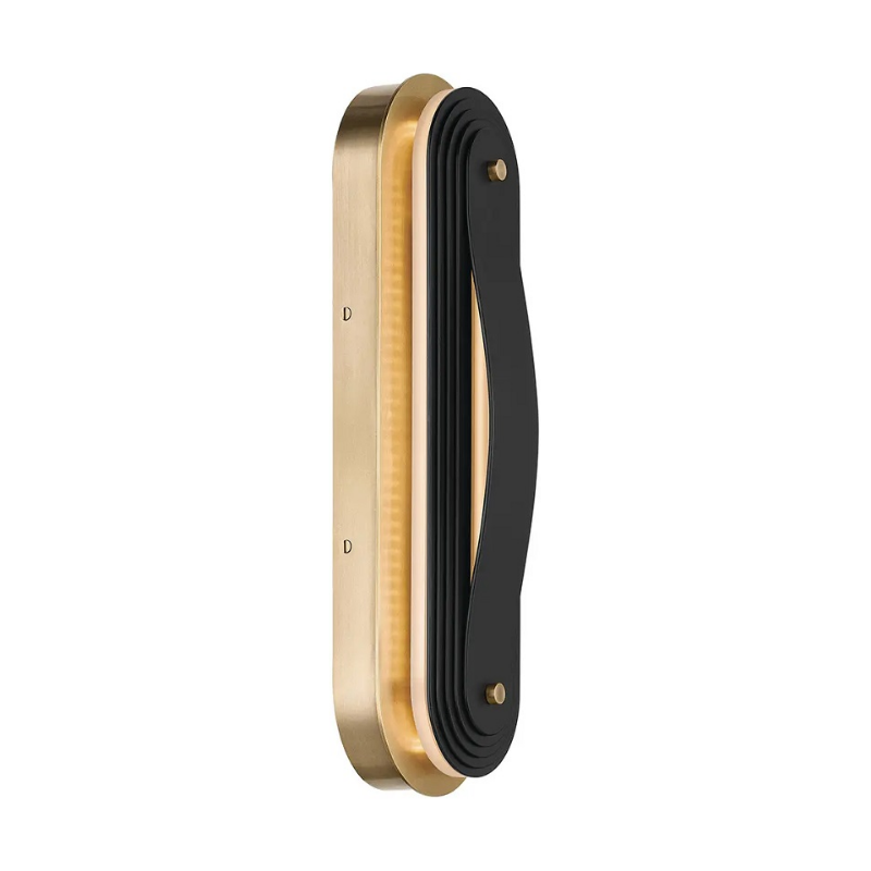 Kichler 52810 Tauri 1-lt 18" Tall LED Wall Sconce - Lacquered Brass/Black