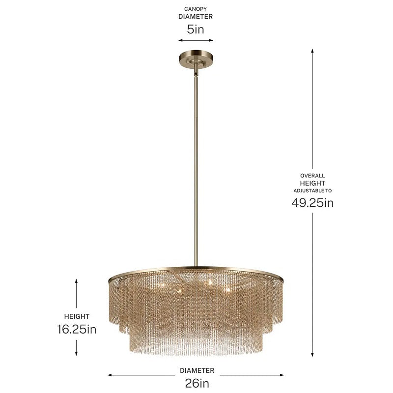 Kichler 52823 Khaite 4-lt 26" Chandelier