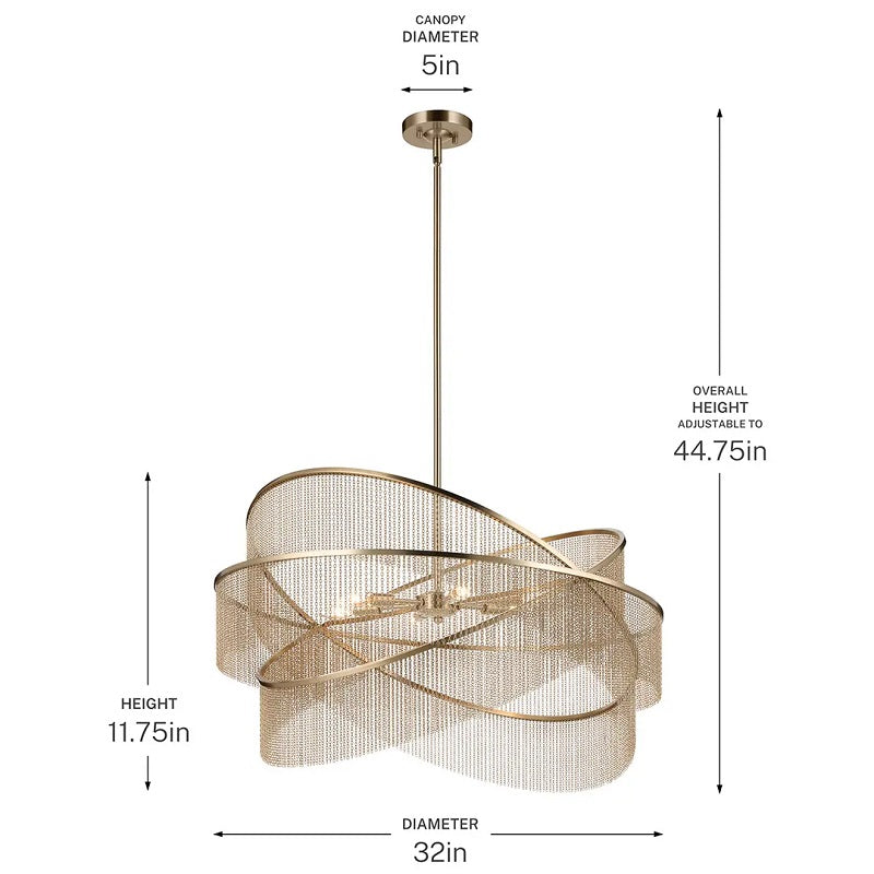 Kichler 52824 Khaite 6-lt 32" Chandelier