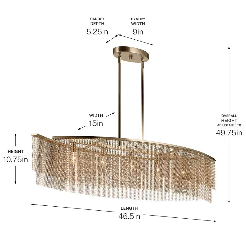 Kichler 52825 Khaite 5-lt 47" Chandelier