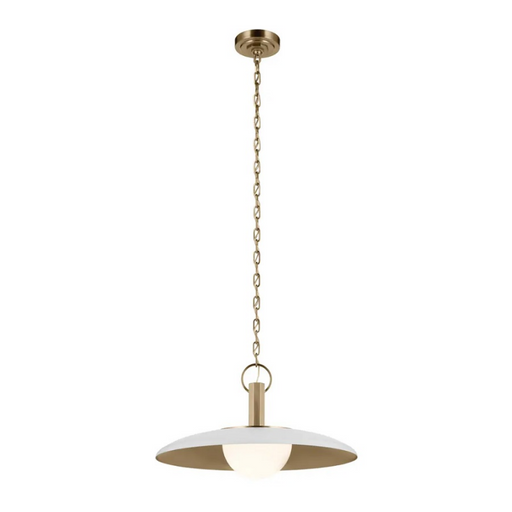 Kichler 52835 Kurio 1-lt 22" Pendant - White/Champagne Bronze