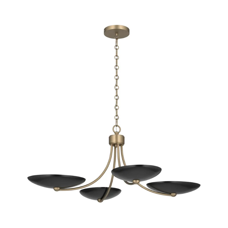 Kichler 52854 Palmela 4-lt 32" Chandelier - Champagne Bronze/Black