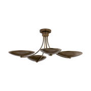 Kichler 52854 Palmela 4-lt 32" Chandelier - Lacquered Brass/Lacquered Bronze