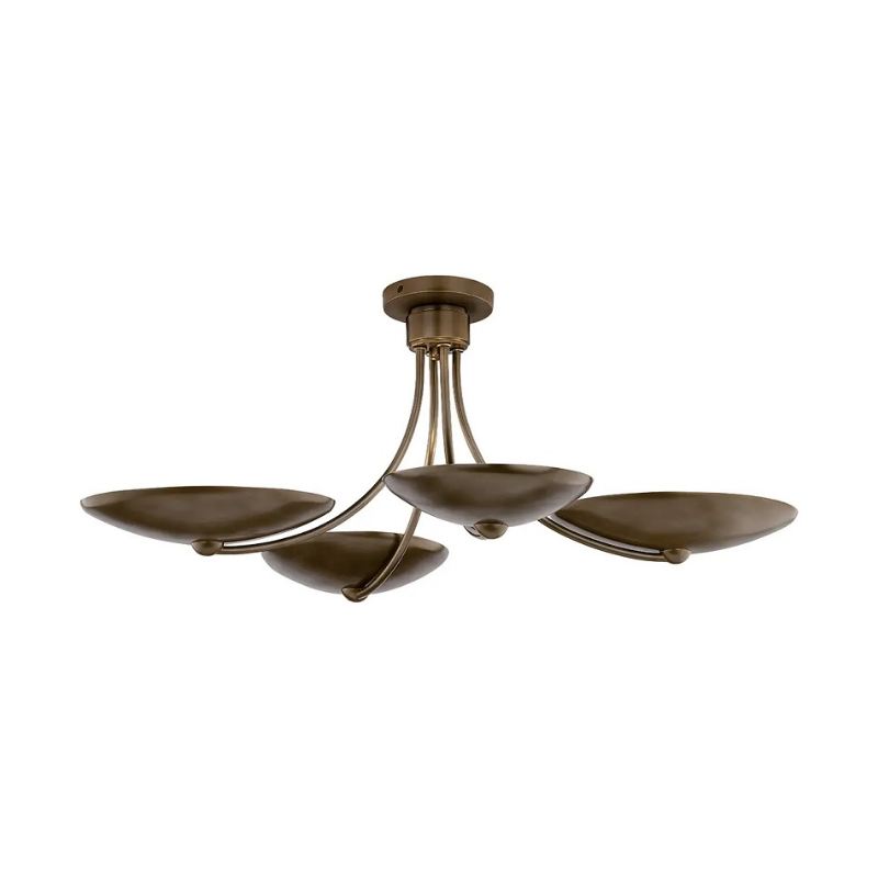 Kichler 52854 Palmela 4-lt 32" Chandelier - Lacquered Brass/Lacquered Bronze