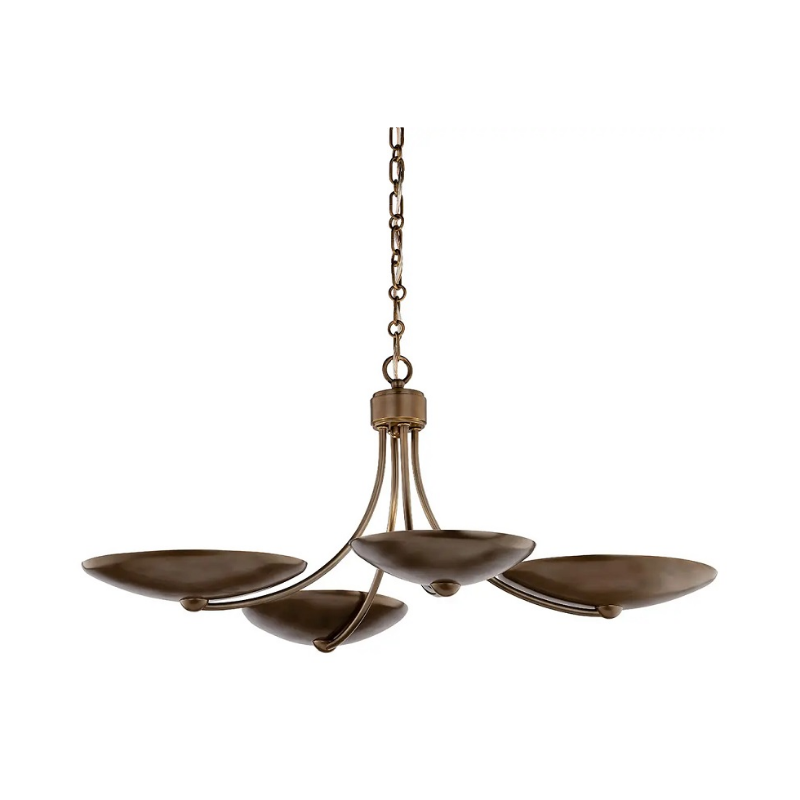Kichler 52854 Palmela 4-lt 32" Chandelier - Lacquered Brass/Lacquered Bronze