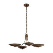Kichler 52854 Palmela 4-lt 32" Chandelier - Lacquered Brass/Lacquered Bronze