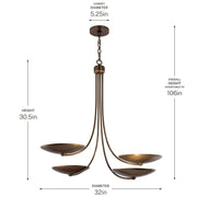 Kichler 52855 Palmela 4-lt 32" Chandelier