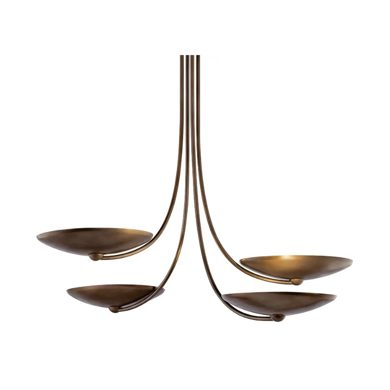 Kichler 52855 Palmela 4-lt 32" Chandelier - Lacquered Brass/Lacquered Bronze