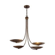 Kichler 52855 Palmela 4-lt 32" Chandelier - Lacquered Brass/Lacquered Bronze