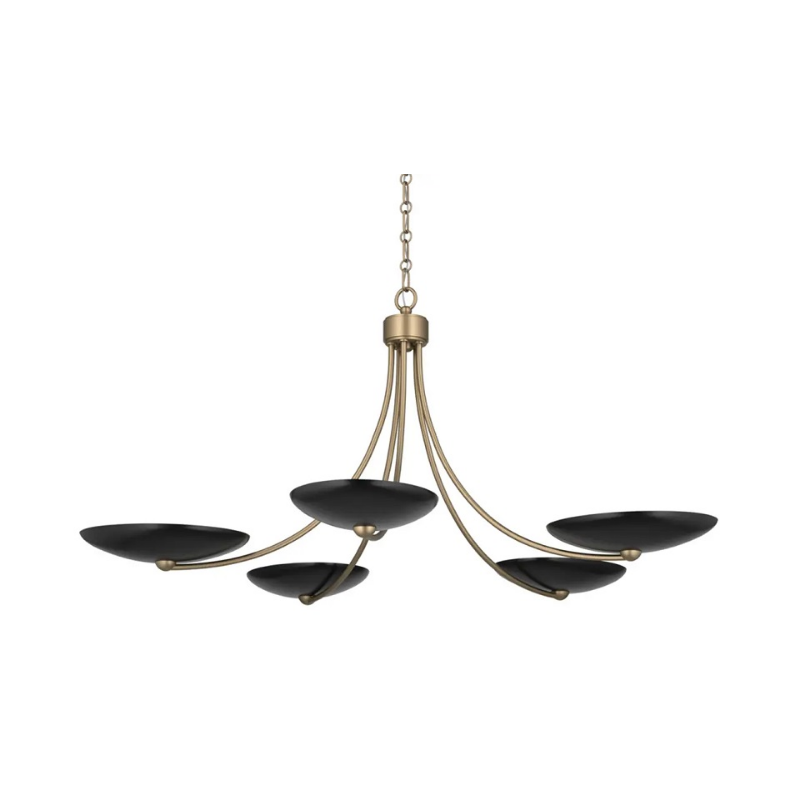 Kichler 52856 Palmela 5-lt 40" Chandelier - Champagne Bronze/Black