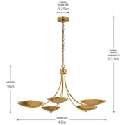 Kichler 52856 Palmela 5-lt 40" Chandelier