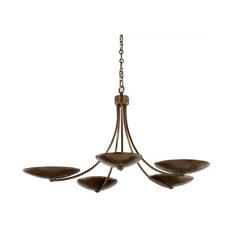 Kichler 52856 Palmela 5-lt 40" Chandelier - Lacquered Brass/Lacquered Bronze