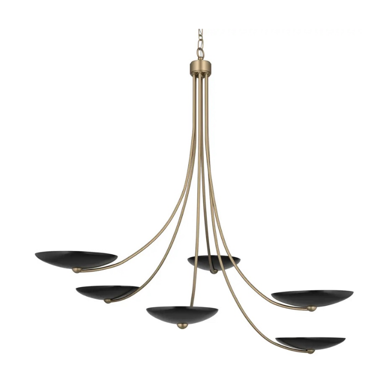 Kichler 52857 Palmela 6-lt 46" Chandelier - Champagne Bronze/Black