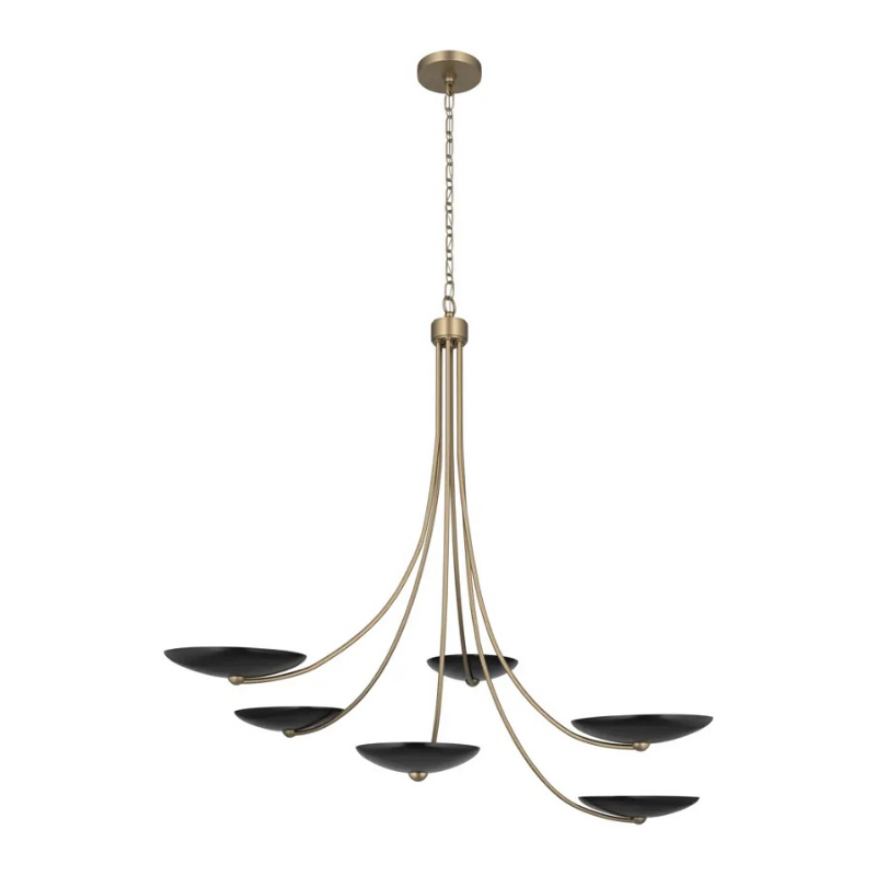 Kichler 52857 Palmela 6-lt 46" Chandelier - Champagne Bronze/Black