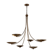 Kichler 52857 Palmela 6-lt 46" Chandelier - Lacquered Brass/Lacquered Bronze
