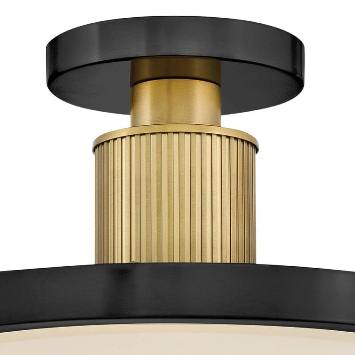 Hinkley 47593 Kiran 1-lt 6" LED Semi-Flush Mount - Black