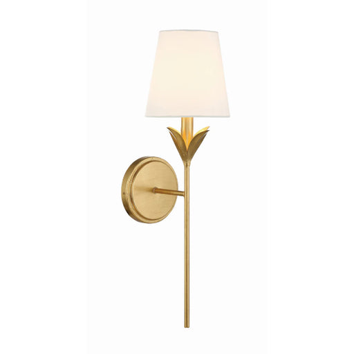Crystorama 531 Broche 1-lt 21" Tall Wall Sconce - Antique Gold