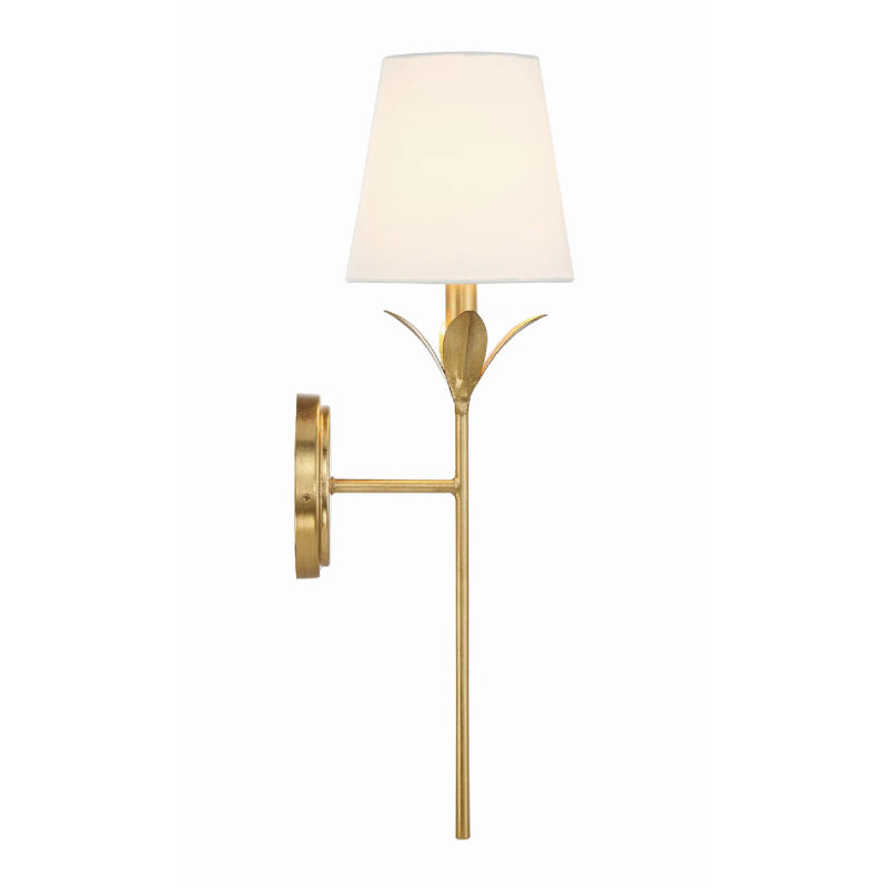 Crystorama 531 Broche 1-lt 21" Tall Wall Sconce - Antique Gold