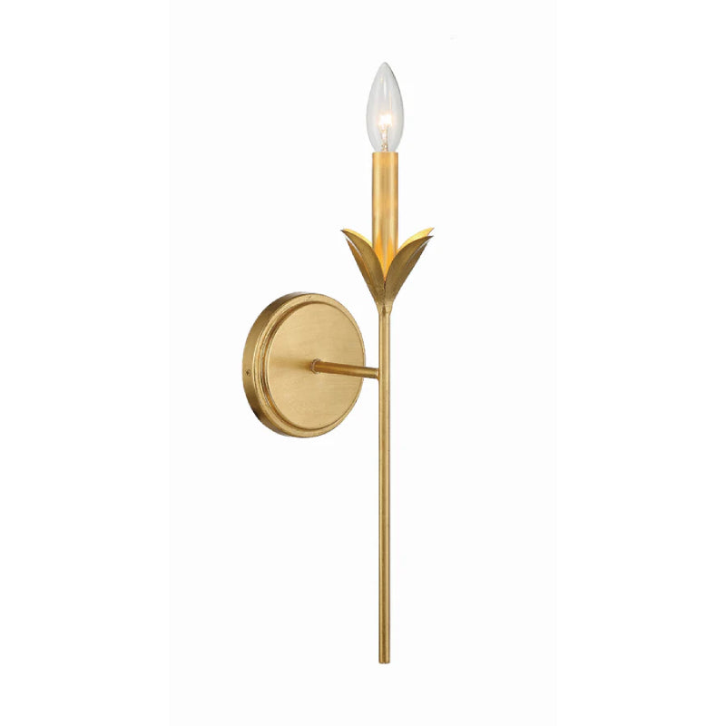 Crystorama 531 Broche 1-lt 21" Tall Wall Sconce - Antique Gold