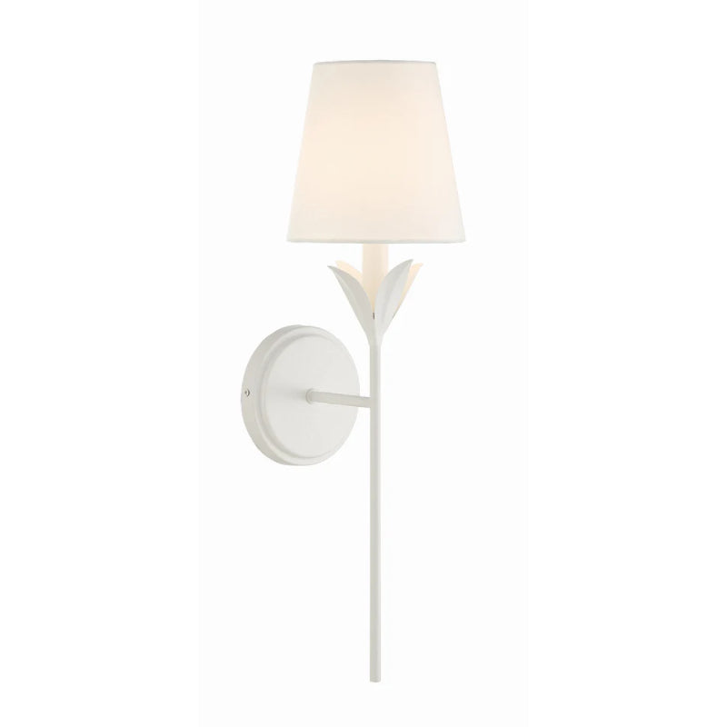 Crystorama 531 Broche 1-lt 21" Tall Wall Sconce - Matte White