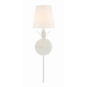 Crystorama 531 Broche 1-lt 21" Tall Wall Sconce - Matte White