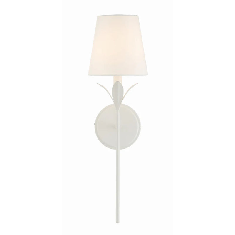 Crystorama 531 Broche 1-lt 21" Tall Wall Sconce - Matte White