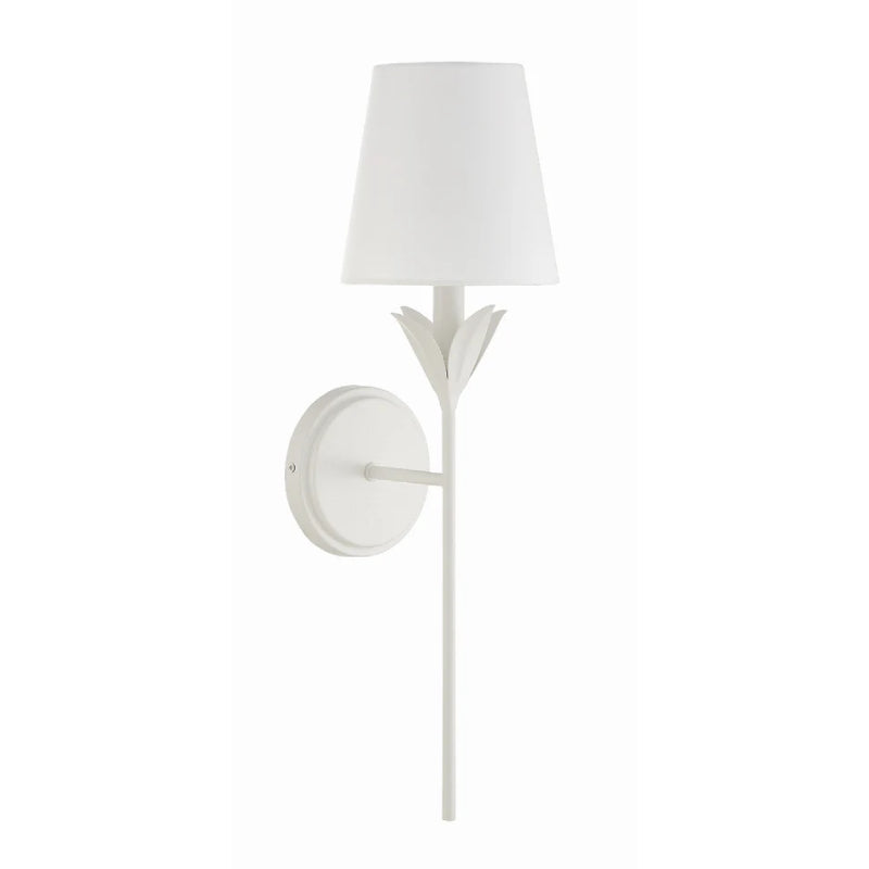 Crystorama 531 Broche 1-lt 21" Tall Wall Sconce - Matte White