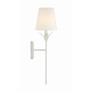 Crystorama 531 Broche 1-lt 21" Tall Wall Sconce - Matte White