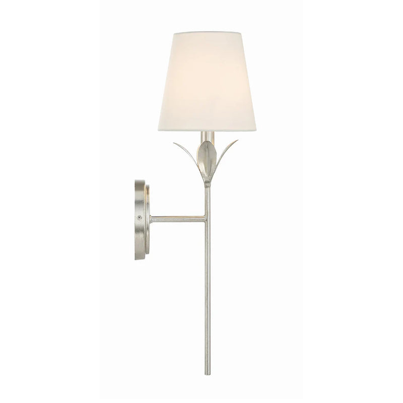 Crystorama 531 Broche 1-lt 21" Tall Wall Sconce - Antique Silver