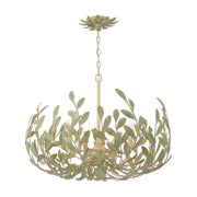 Crystorama 533 Broche 6-lt 27" Chandelier - Champagne Green Tea