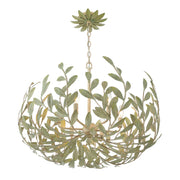 Crystorama 533 Broche 6-lt 27" Chandelier - Champagne Green Tea